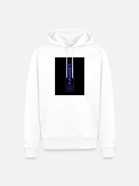 FAUGET - Männer Premium Bio Hoodie - Weiß