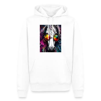 Sonnenbrille - Männer Premium Bio Hoodie - Weiß - Vorne - Nico (187cm)