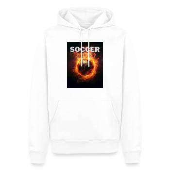 Soccer Life T-Shirt - Sweat à capuche Premium bio Homme - blanc - Devant - Nico (187cm)