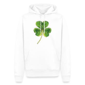 Glück ist Einstellungssache:) - Männer Premium Bio Hoodie - Weiß - Vorne - Nico (187cm)