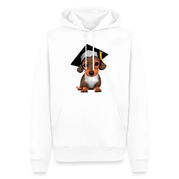 Baccalauréat Certificat de fin d’études pour chiens teckels - Sweat à capuche Premium bio Homme - blanc - Devant - Nico (187cm)