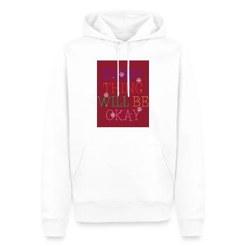 Rouge Flocons de neige Noël Occasion T shirt - Sweat à capuche Premium bio Homme - blanc - Devant - Nico (187cm)