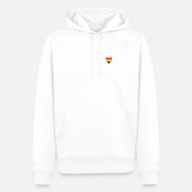 pride 5 - Männer Premium Bio Hoodie - Weiß