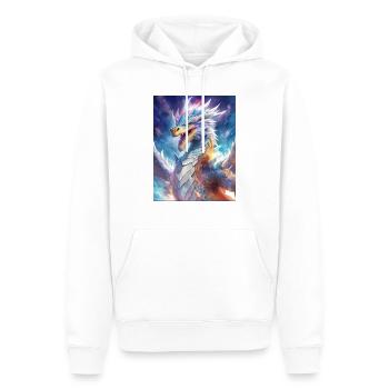 Nimbus le Dragon Céleste des Nuages - Sweat à capuche Premium bio Homme - blanc - Devant - Nico (187cm)