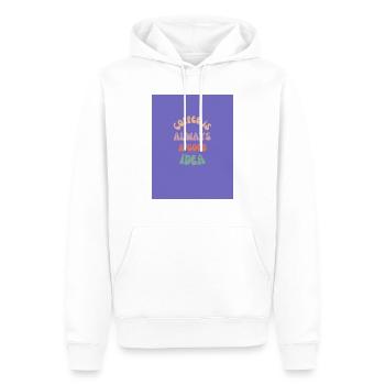 Kaffee ist immer eine gute Idee (Lila) - Männer Premium Bio Hoodie - Weiß - Vorne - Nico (187cm)