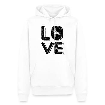 Danse Musique de danse - Sweat à capuche Premium bio Homme - blanc - Devant - Nico (187cm)