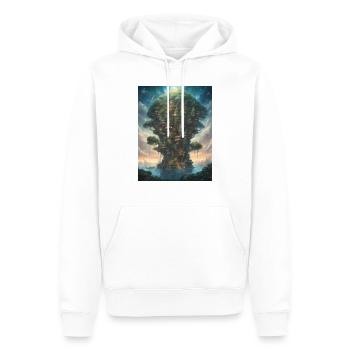 Ein wunderschöner Baum mit einem Elfendorf - Männer Premium Bio Hoodie - Weiß - Vorne - Nico (187cm)