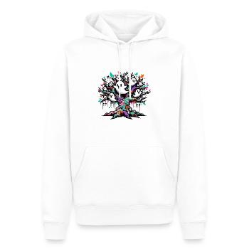 Graffiti Ghost Tree T-Shirt - Sweat à capuche Premium bio Homme - blanc - Devant - Nico (187cm)