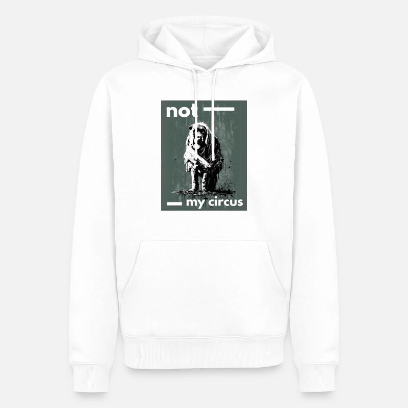 Ce n’est pas mon cirque - Sweat à capuche Premium bio Homme - blanc