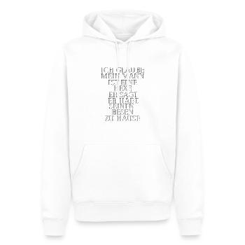 Lustiger Spruch - Männer Premium Bio Hoodie - Weiß - Vorne - Nico (187cm)