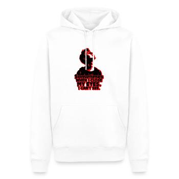 Rêves - Sweat à capuche Premium bio Homme - blanc - Devant - Nico (187cm)