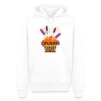 Explosives Expert New Year´s Eve Happy New Year - Men’s Premium Organic Hoodie - white - Front - Nico (187cm)