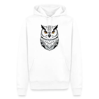 Harfang des neiges - Sweat à capuche Premium bio Homme - blanc - Devant - Nico (187cm)