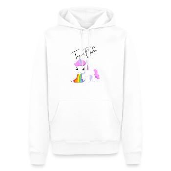 Team Bride Einhorn - Männer Premium Bio Hoodie - Weiß - Vorne - Nico (187cm)