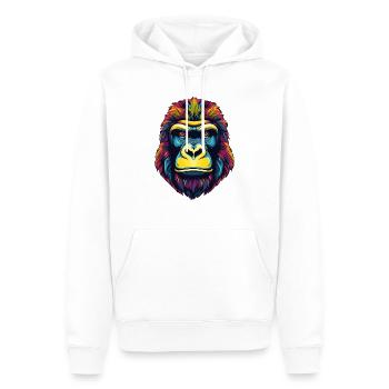 Gorilla - Men’s Premium Organic Hoodie - white - Front - Nico (187cm)
