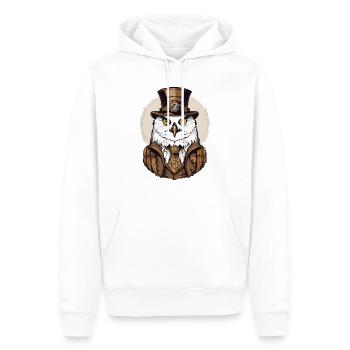Schnee-Eule - Männer Premium Bio Hoodie - Weiß - Vorne - Nico (187cm)