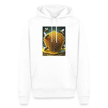 Ich bin ein cooler stolzer Imker-Logo-Designer - Männer Premium Bio Hoodie - Weiß - Vorne - Nico (187cm)