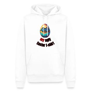 Mon oeuf de Pâques moche - Sweat à capuche Premium bio Homme - blanc - Devant - Nico (187cm)