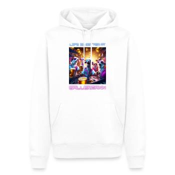 Life is better at Malle - Männer Premium Bio Hoodie - Weiß - Vorne - Nico (187cm)