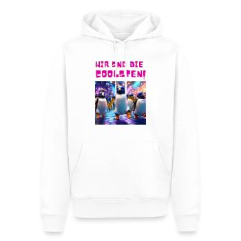 Die Coolsten! - Männer Premium Bio Hoodie - Weiß - Vorne - Nico (187cm)