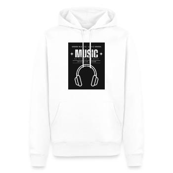 Kopfhörer - Männer Premium Bio Hoodie - Weiß - Vorne - Nico (187cm)