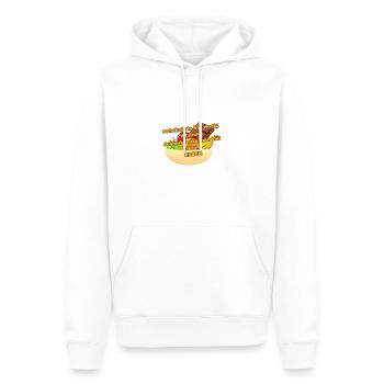 Schokolade hat wenig Vitamine - Männer Premium Bio Hoodie - Weiß - Vorne - Nico (187cm)