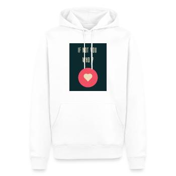 If Not you WHO 20240710 164118 0000 - Männer Premium Bio Hoodie - Weiß - Vorne - Nico (187cm)