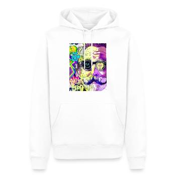 STREET ARTWORK - Sweat à capuche Premium bio Homme - blanc - Devant - Nico (187cm)