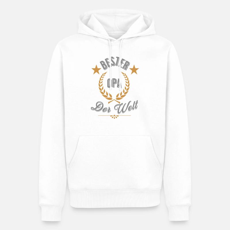 Bester Opa - Männer Premium Bio Hoodie - Weiß