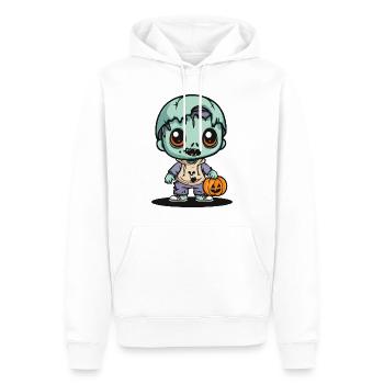 Zombie Halloween Bande dessinée effrayante - Sweat à capuche Premium bio Homme - blanc - Devant - Nico (187cm)