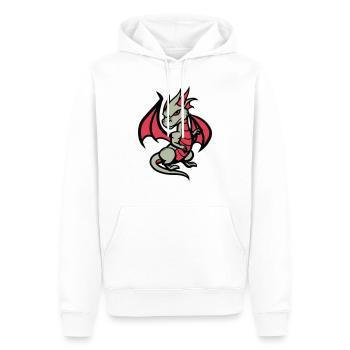 drache comic - Männer Premium Bio Hoodie - Weiß - Vorne - Nico (187cm)