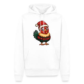 Hahn Weihnachten - Männer Premium Bio Hoodie - Weiß - Vorne - Nico (187cm)
