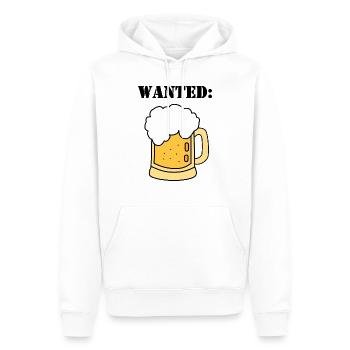 Bière recherchée - Sweat à capuche Premium bio Homme - blanc - Devant - Nico (187cm)