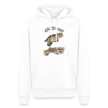 Sauvons l’océan // Pollution - Sweat à capuche Premium bio Homme - blanc - Devant - Nico (187cm)