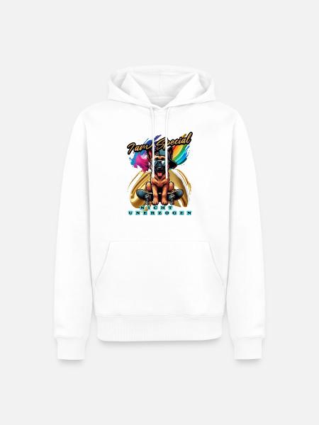 I m Special . Nicht unerzogen - Männer Premium Bio Hoodie - Weiß