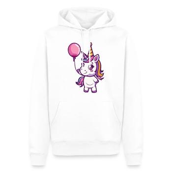 Licorne Anniversaire Bande dessinée Mignon - Sweat à capuche Premium bio Homme - blanc - Devant - Nico (187cm)