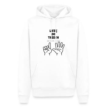 Je compte jusqu’à trois - Sweat à capuche Premium bio Homme - blanc - Devant - Nico (187cm)