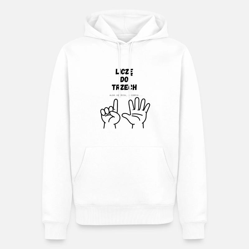 Je compte jusqu’à trois - Sweat à capuche Premium bio Homme - blanc