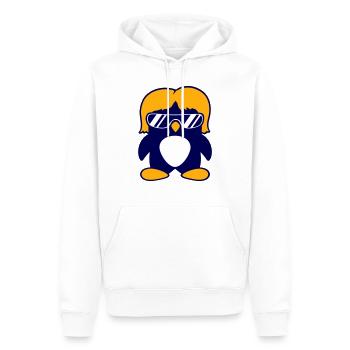 Pingouin Dame Cheveux Femme Fille Lunettes de soleil - Sweat à capuche Premium bio Homme - blanc - Devant - Nico (187cm)