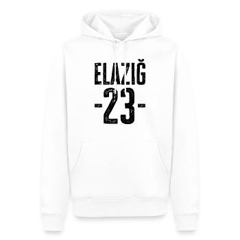 Elazığ 23 – Fier de la diversité et de l’histoire - Sweat à capuche Premium bio Homme - blanc - Devant - Nico (187cm)