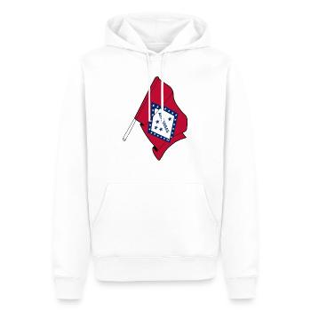 Flag Arkansas - Men’s Premium Organic Hoodie - white - Front - Nico (187cm)