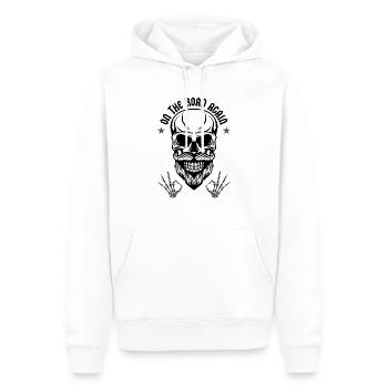 De retour sur la route - Sweat à capuche Premium bio Homme - blanc - Devant - Nico (187cm)