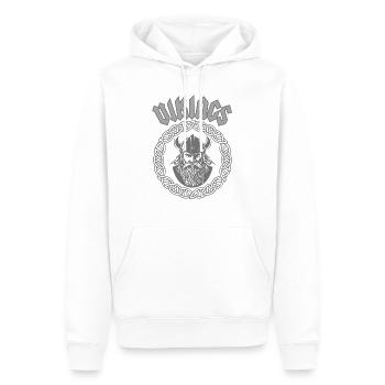 Vikings - Männer Premium Bio Hoodie - Weiß - Vorne - Nico (187cm)