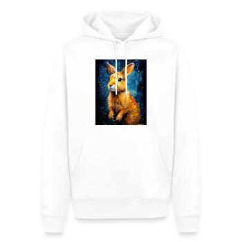 Kaninchen in der digitalen Kunst - Männer Premium Bio Hoodie - Weiß - Vorne - Nico (187cm)