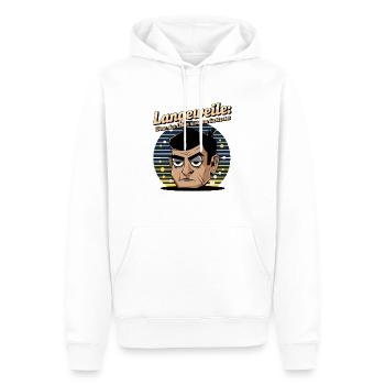 Boredom level extreme 01 - Men’s Premium Organic Hoodie - white - Front - Nico (187cm)