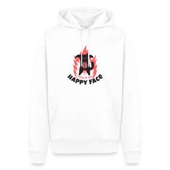 Glückliches Gesicht - Männer Premium Bio Hoodie - Weiß - Vorne - Nico (187cm)