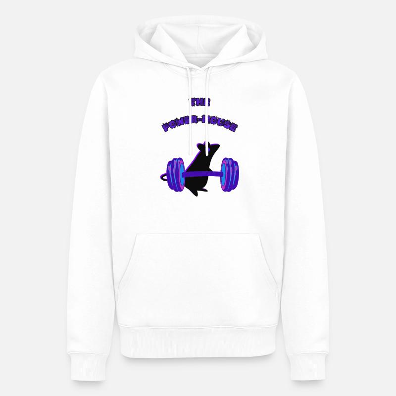 power mouse einzeln - Männer Premium Bio Hoodie - Weiß