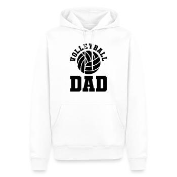 Volleyball dad - Männer Premium Bio Hoodie - Weiß - Vorne - Nico (187cm)