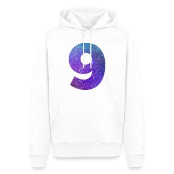 Galaxie Nummer 9 - Männer Premium Bio Hoodie - Weiß - Vorne - Nico (187cm)