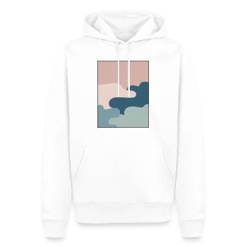 Pastell Muster Abstrakte Formen Kunst Wolken Farbe - Männer Premium Bio Hoodie - Weiß - Vorne - Nico (187cm)